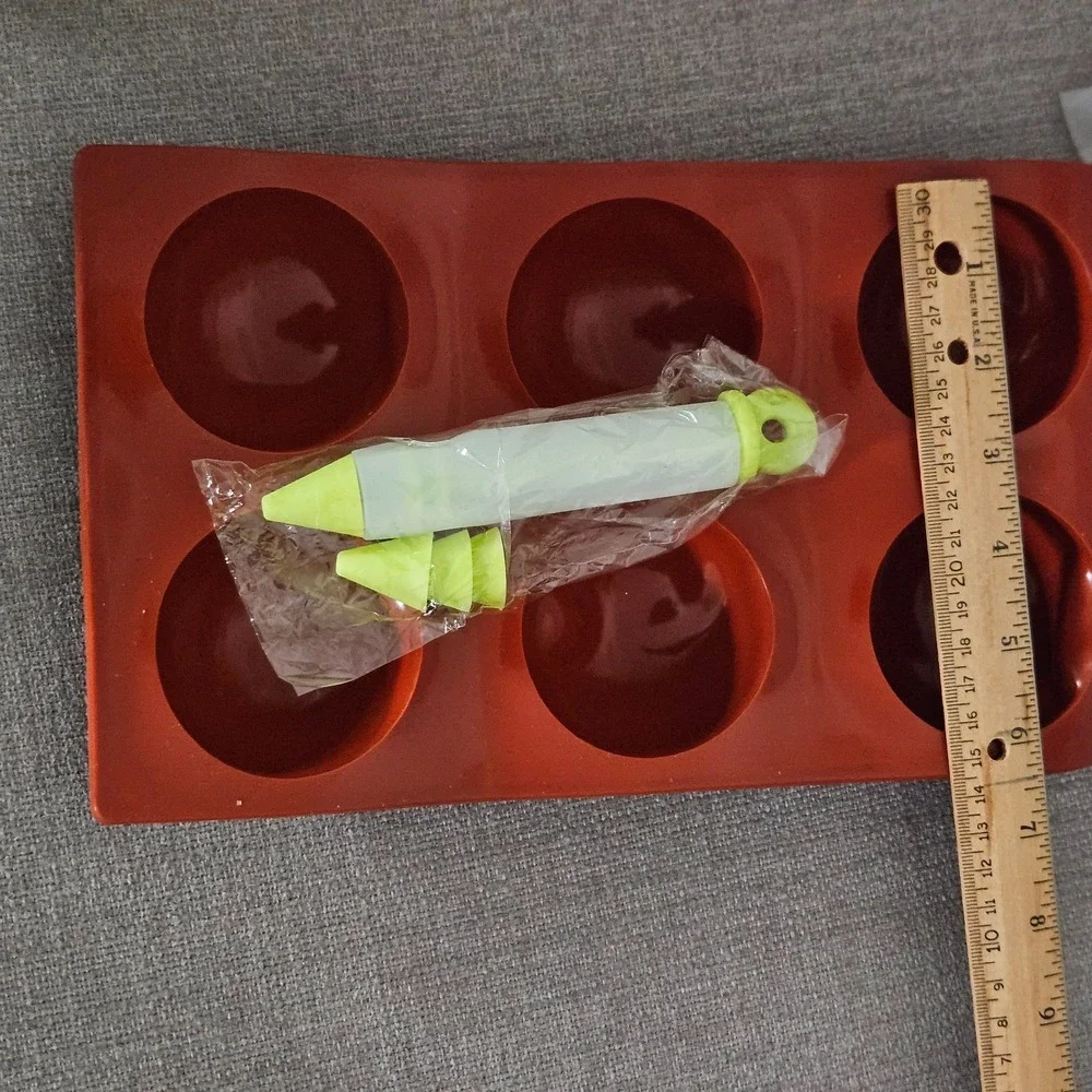 Silicone Mold Hot Chocolate Bomb Cake Baking Mold  6 Hole Semi-Sphere‎ Round